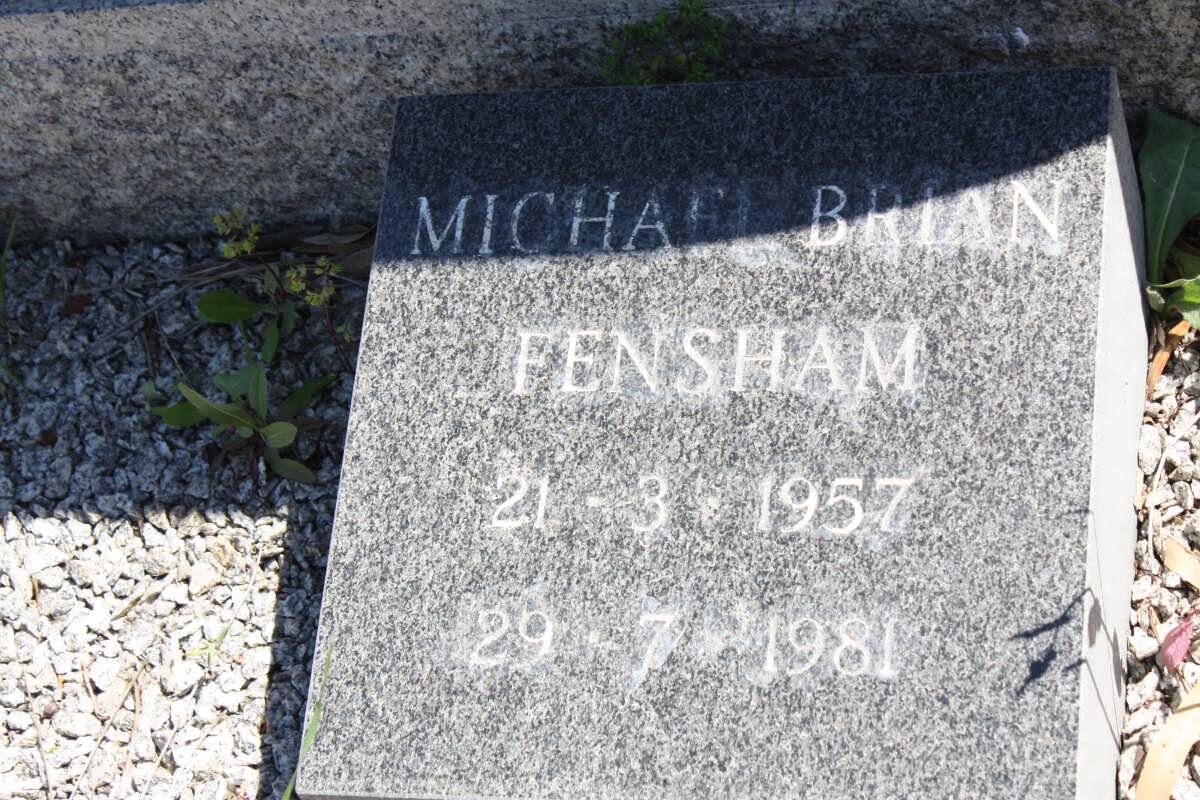 FENSHAM Michael Brian 1957-1981