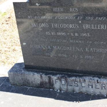 FOLSCHER Salomo Theodorus 1896-1963 &amp; Johanna Magdalena Kathrina 1896-1982