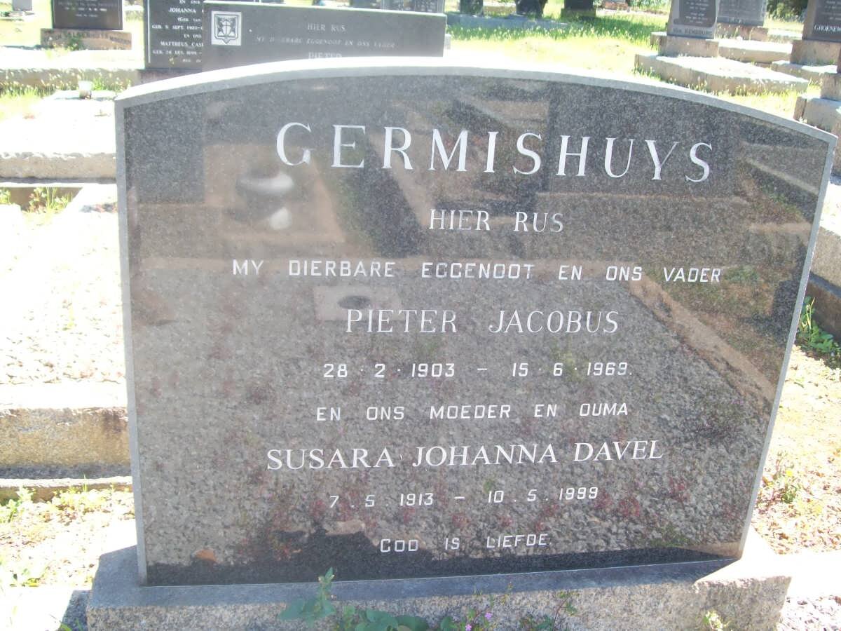GERMISHUYS Pieter Jacobus 1903-1969 &amp; Susara Johanna Davel 1913-1999