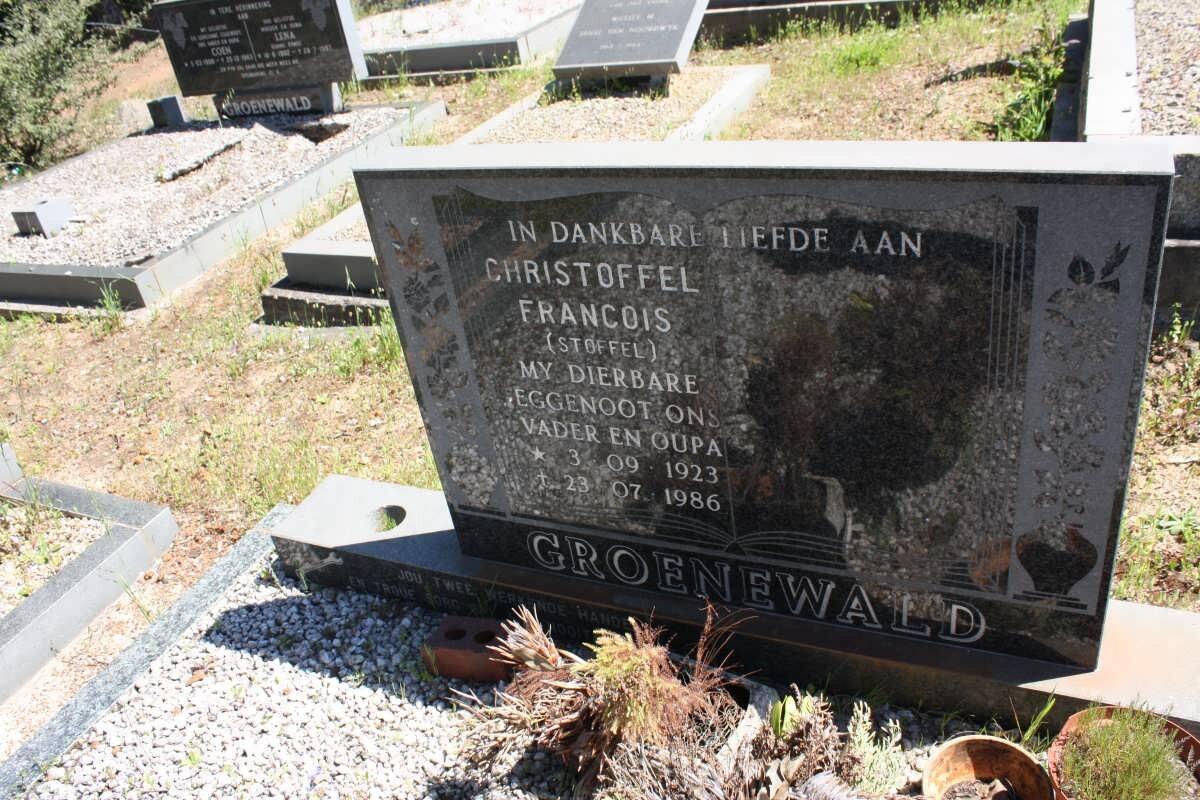 GROENEWALD Christoffel Francois 1923-1986