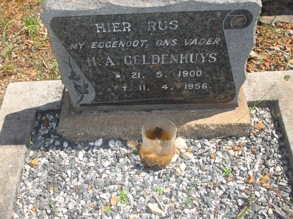 GELDENHUYS H.A. 1900-1956
