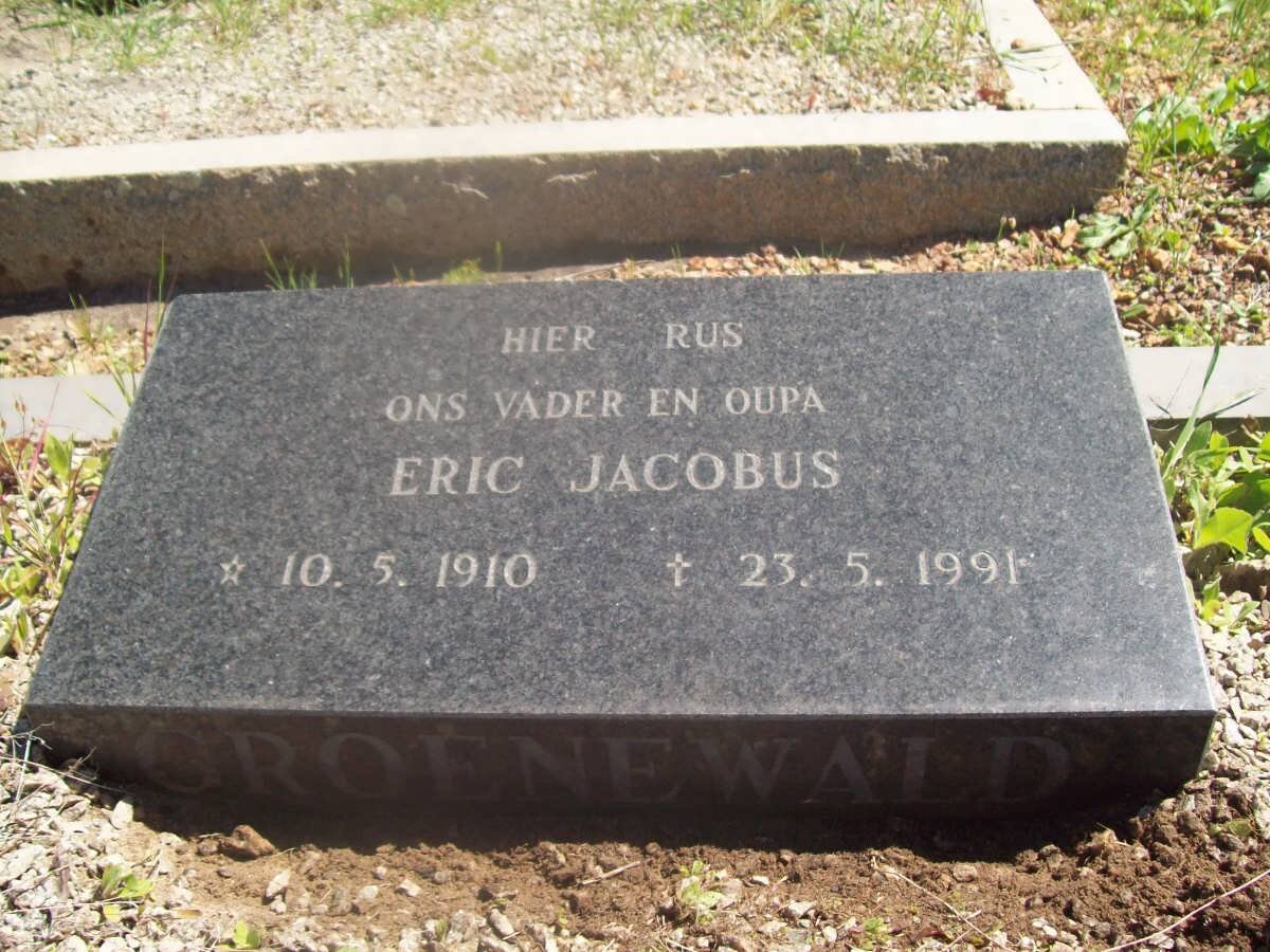 GROENEWALD Eric Jacobus 1910-1991
