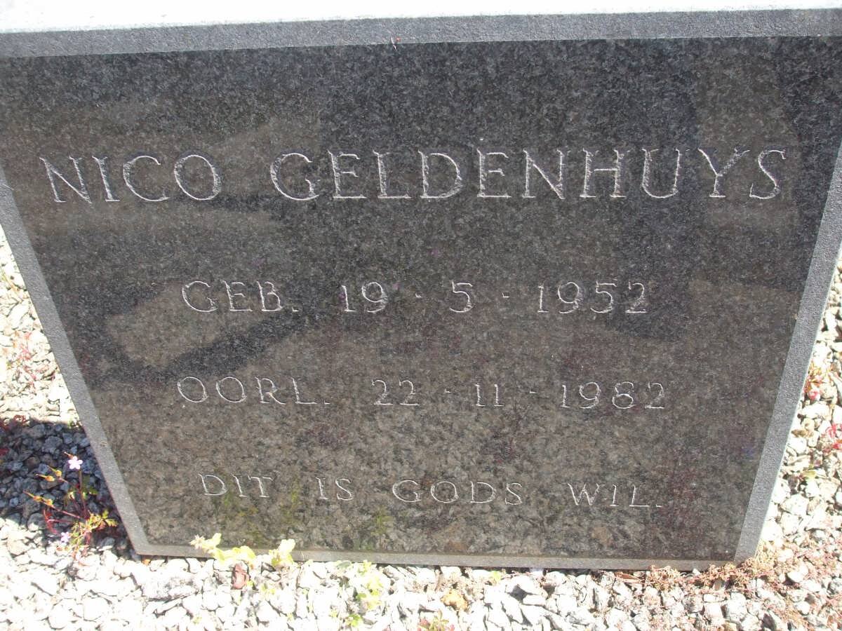 GELDENHUYS Nico 1952-1982