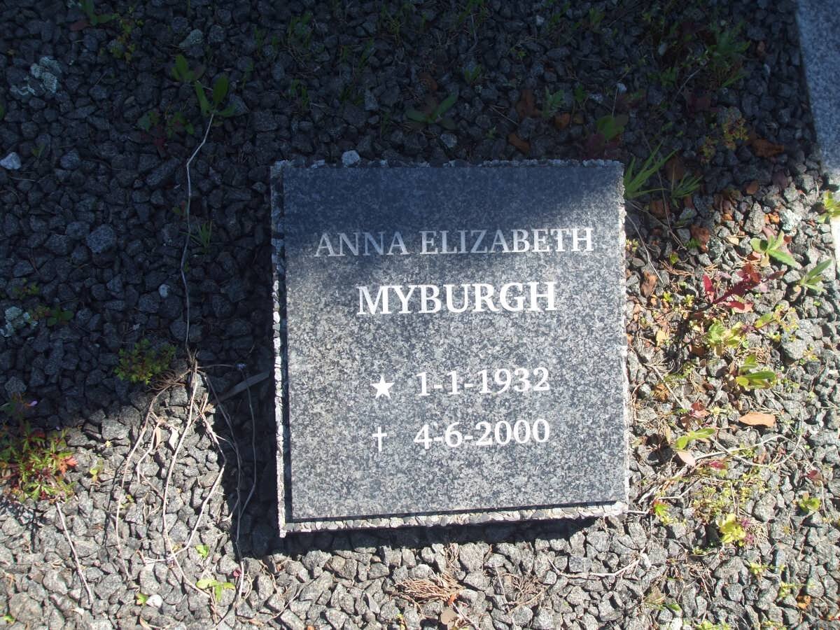 MYBURGH Anna Elizabeth 1932-2000