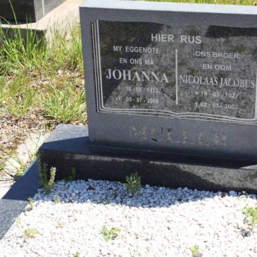 MULLER Nicolaas Jacobus 1927-2002 &amp; Johanna 1932-2000