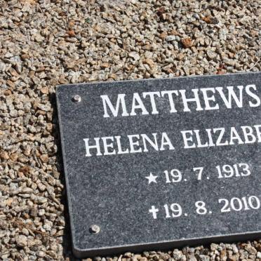 MATTHEWS Helena Elizabeth 1913-2010