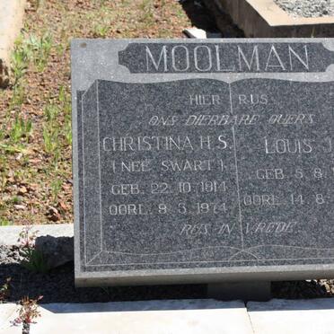 MOOLMAN Louis J. 1911-1958 &amp; Christina H.S. SWART 1914-1974