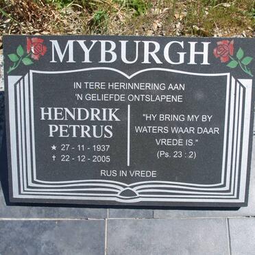 MYBURGH Hendrik Petrus 1937-2005