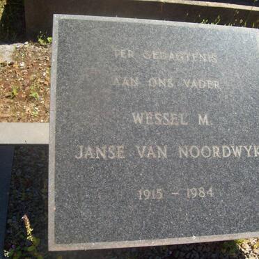 NOORDWYK Wessel M., Janse van 1915-1984