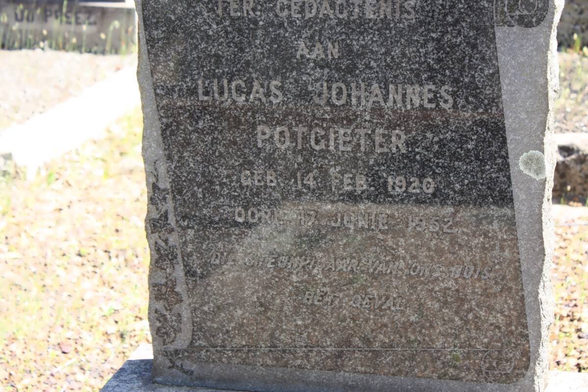 POTGIETER Lucas Johannes 1920-1952