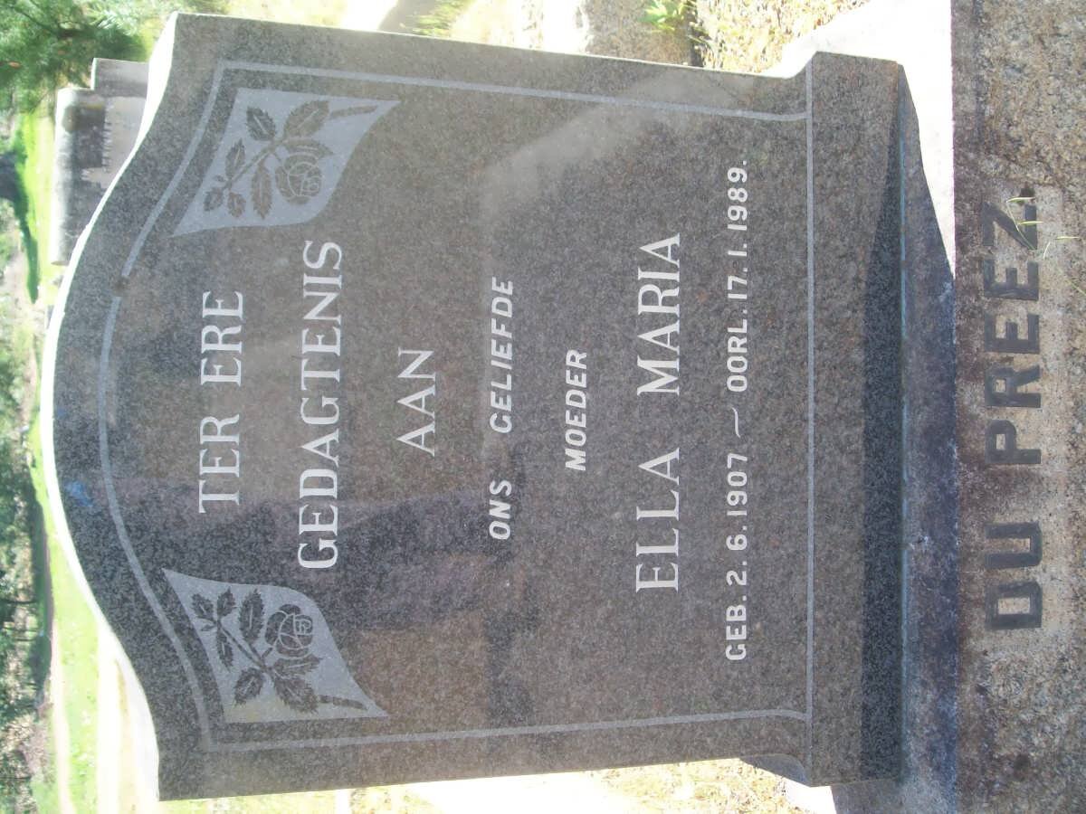 PREEZ Ella Maria, du 1907-1989