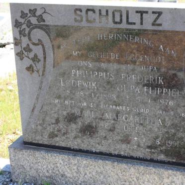 SCHOLTZ Philippus Frederik Lodewikus 1898-1976 &amp; Maria Margaretha FOURIE 189?-1991