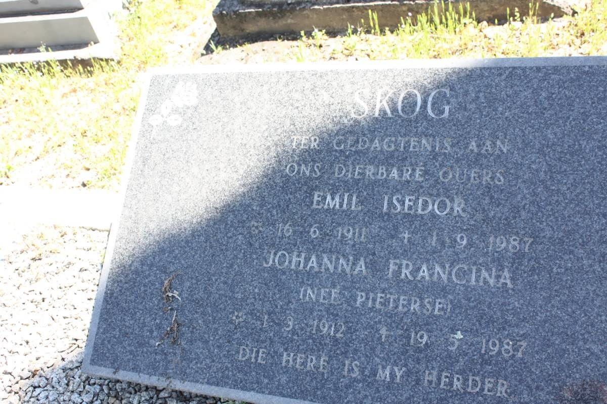 SKOG Emil Isedor 1911-1987 &amp; Johanna Francina PIETERSE 1912-1987