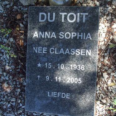 TOIT Anna Sophia, du nee CLAASSEN 1936-2005