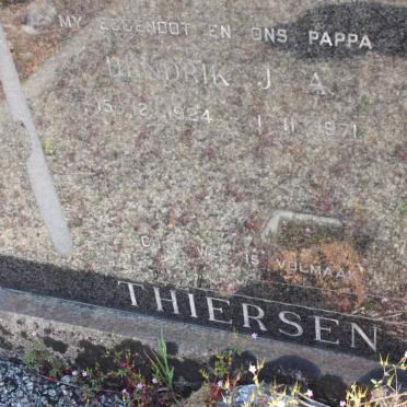 THIERSEN Hendrik J.A. 1924-1971
