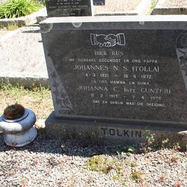 TOLKIN Johannes N.S. 1921-1972 &amp; Johanna C. GUNTER 1917-1976