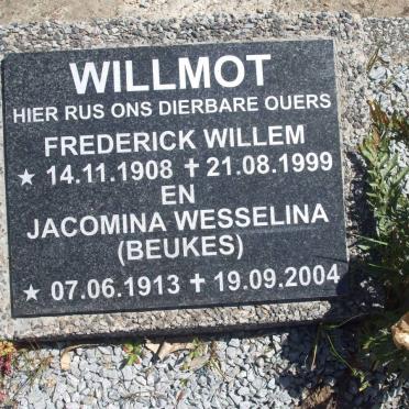 WILLMOT Frederick William 1908-1999 &amp; Jacomina Wesselina BEUKES 1913-2004