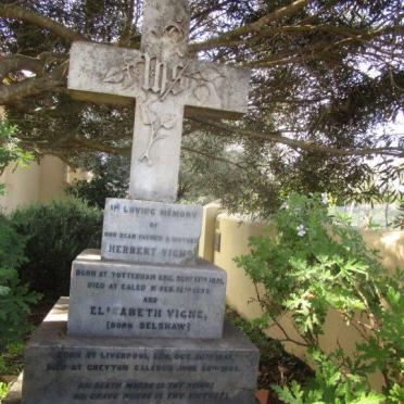 VIGNE Herbert 1821-1895 &amp; Elizabeth BELSHAW -1895