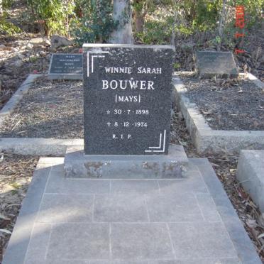 BOUWER Winnie Sarah nee MAYS 1898-1974