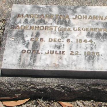 BADENHORST Margaretha Johanna nee GROENEWALD 1844-1926