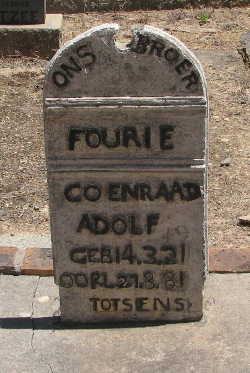 FOURIE Coenraad Adolf 1921-1981