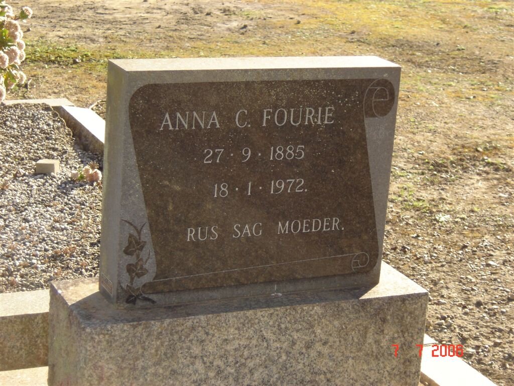 FOURIE Anna C. 1885-1972