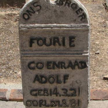 FOURIE Coenraad Adolf 1921-1981
