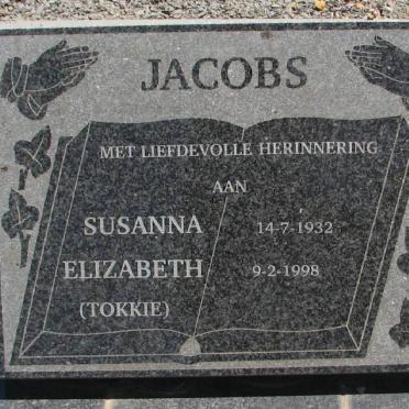JACOBS Susanna Elizabeth 1932-1998