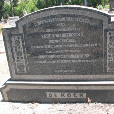 KOCK Floris Johannes, de 1868-1948 &amp; Sophia M. ERASMUS 1869-1943