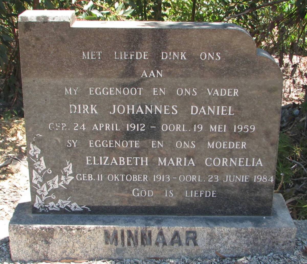 MINNAAR Dirk Johannes Daniel 1912-1959 &amp; Elizabeth Maria Cornelia 1913-1984