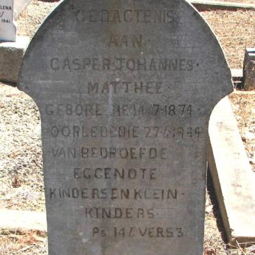 MATTHEE Casper Johannes 1874-1944