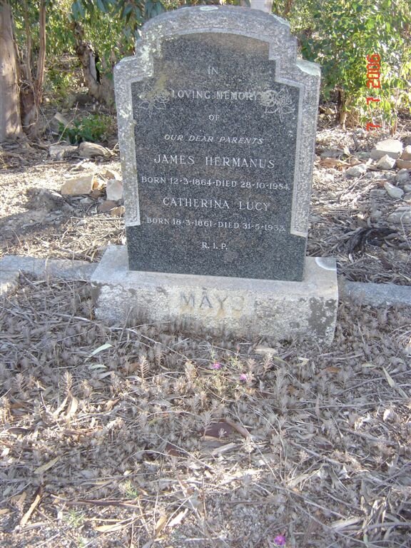 MAYS James Hermanus 1864-1954 &amp; Catherina Lucy 1861-1933