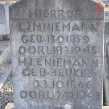 NIEMANN L.J.M. 1859-1945 &amp; H.J.E. BEUKES 1866-1943