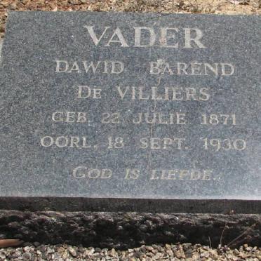 VILLIERS Dawid Barend, de 1871-1930