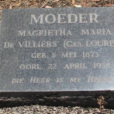 VILLIERS Magrietha Maria, de nee LOURENS 1873-1938