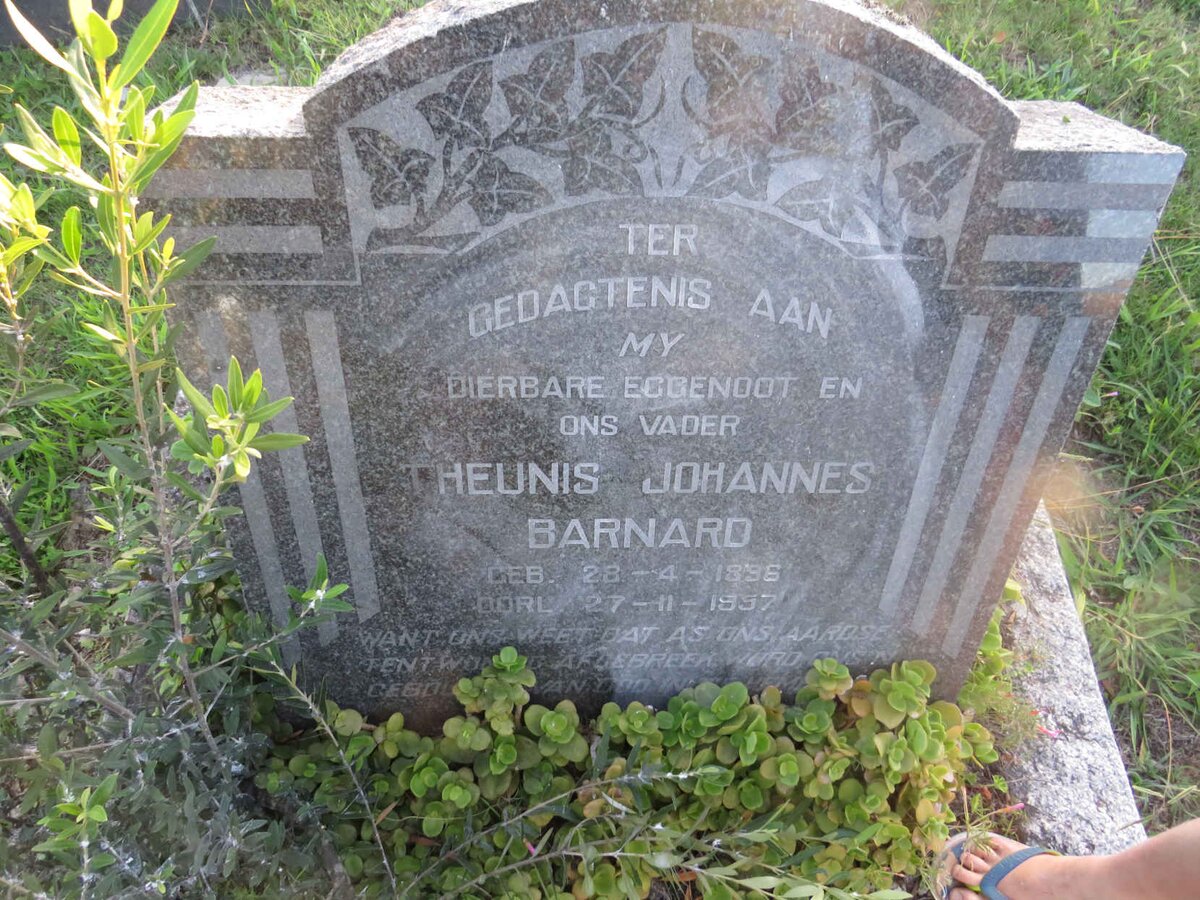 BARNARD Theunis Johannes 1896-1957