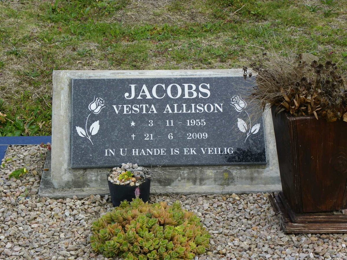 JACOBS Vesta Allison 1955-2009