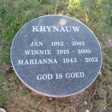 KRYNAUW Jan 1912-2003 :: KRYNAUW Winnie 1915-2000 :: KRYNAUW Marianna 1943-2012