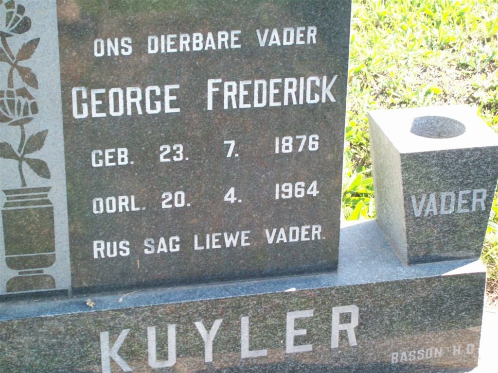 KUYLER George Frederick 1876-1964