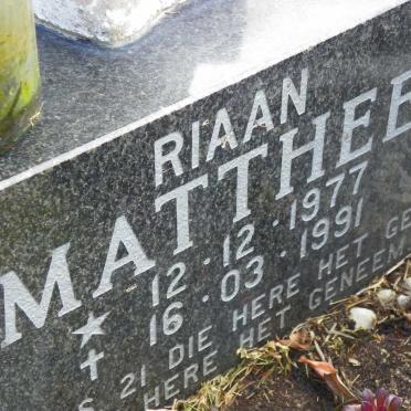 MATTHEE Riaan 1977-1991