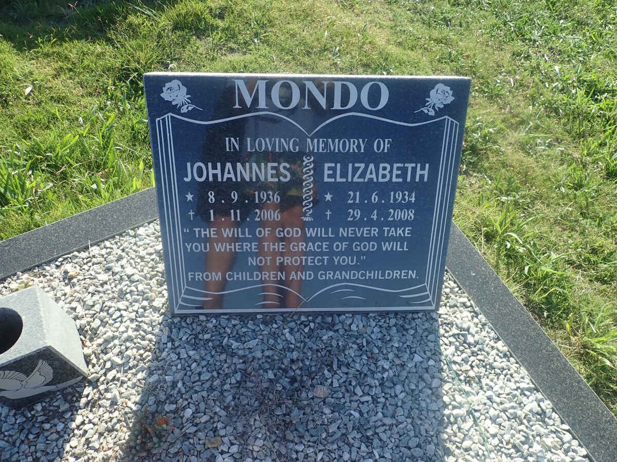 MONDO Johannes 1936-2006 & Elizabeth 1934-2008