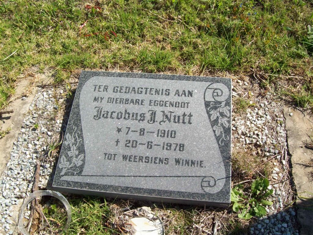 NUTT Jacobus J. 1910-1978