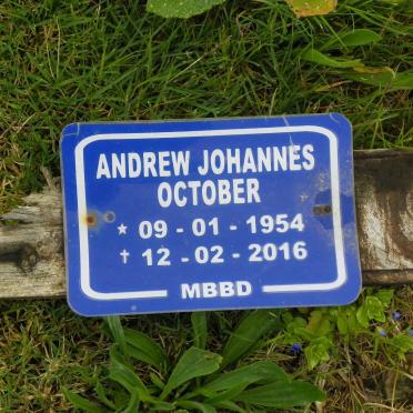 OCTOBER Andrew Johannes 1954-2016
