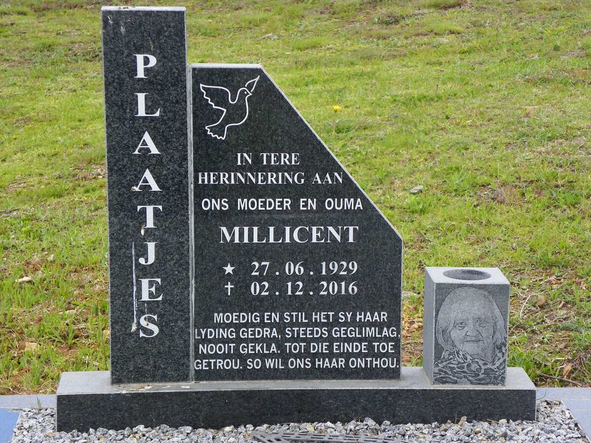 PLAATJES Millicent 1929-2016