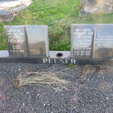 PELSER Wynand Frederick 1939- &amp; Jeannetha Christina PRETORIUS 1943-1988