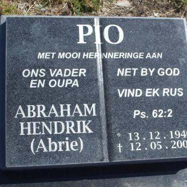 PIO Abraham Hendrik 1940-2006