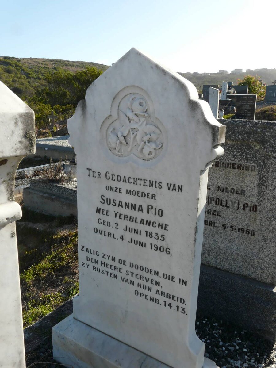 PIO Susanna nee TERBLANCHE 1835-1906