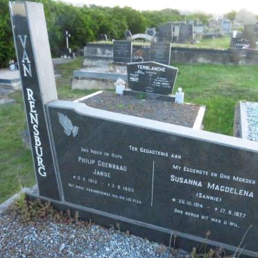 RENSBURG Philip Coenraad, Janse van 1912-1993 & Susanna Magdelena 1914-1977