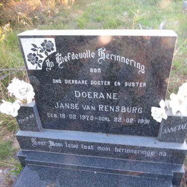 RENSBURG Doerane, Janse van 1970-1991