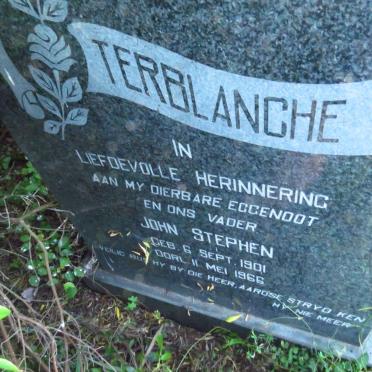 TERBLANCHE John Stephen 1901-1966